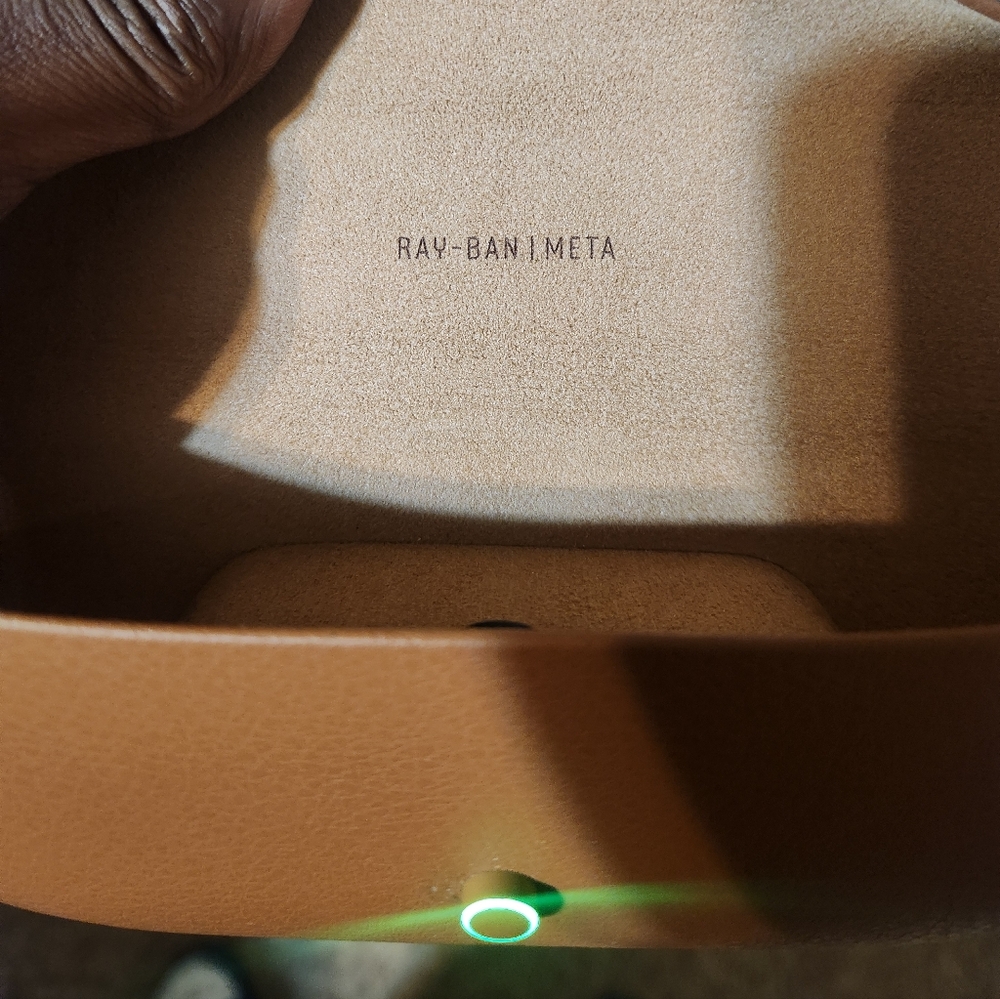 Ray-Ban Meta Tan Leather Charger Case